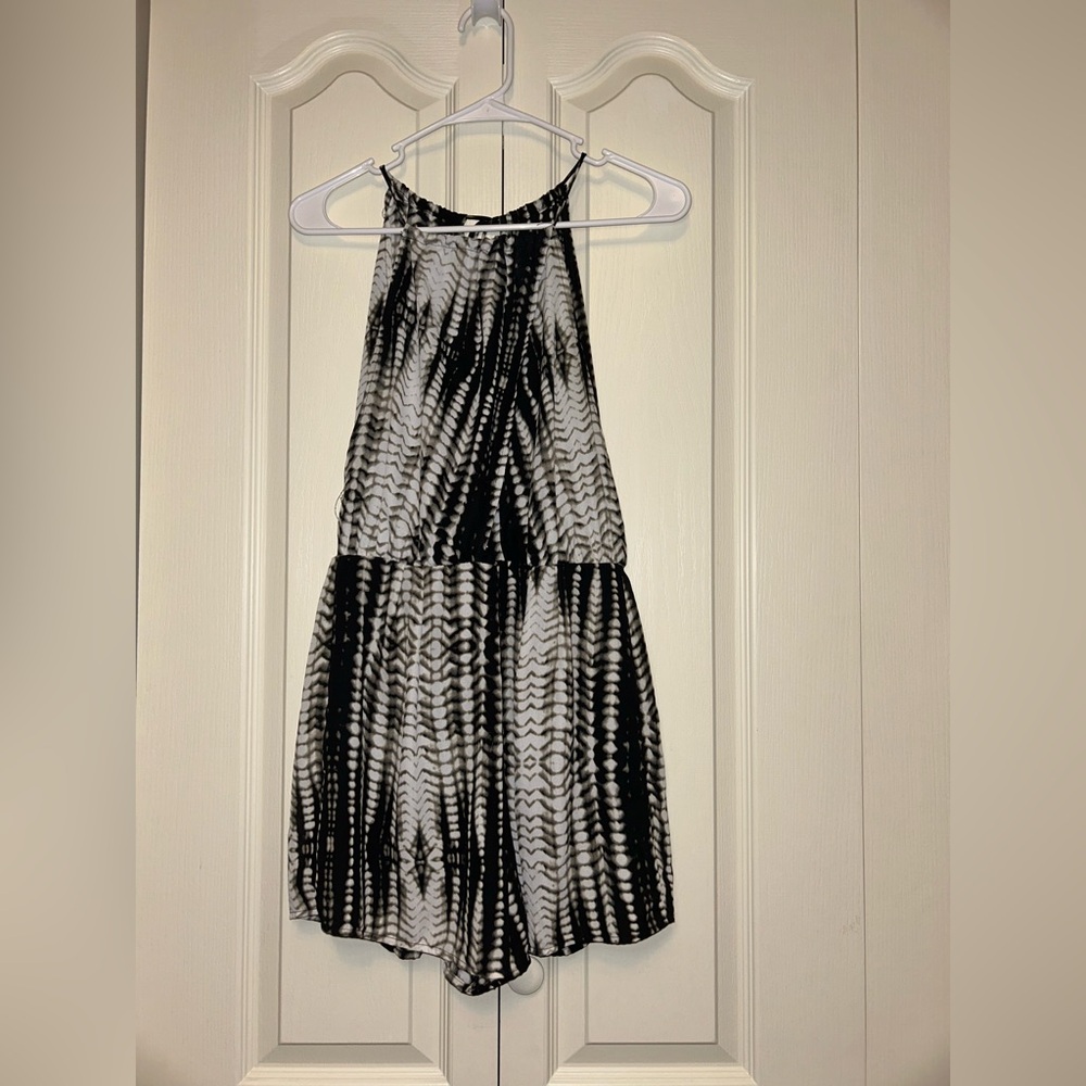 Leith Snakeskin Cross Front Romper